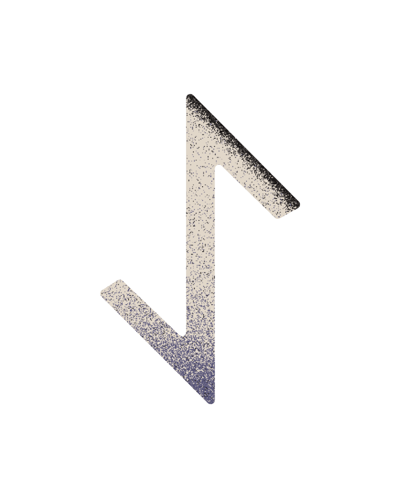 Eihwaz rune (ᛇ), no. 13: transition, endurance, axis