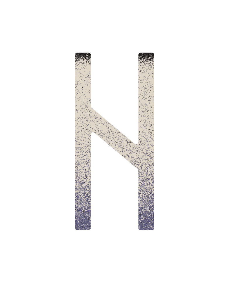 Hagalaz rune (ᚺ), no. 9: disruption, hail, transformation