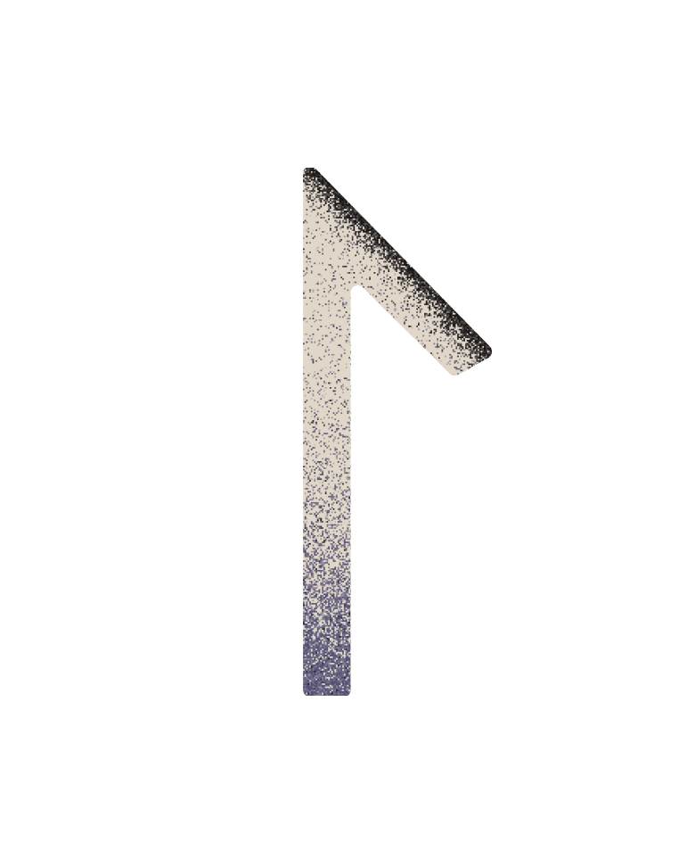Laguz rune (ᛚ), no. 21: intuition, flow, water