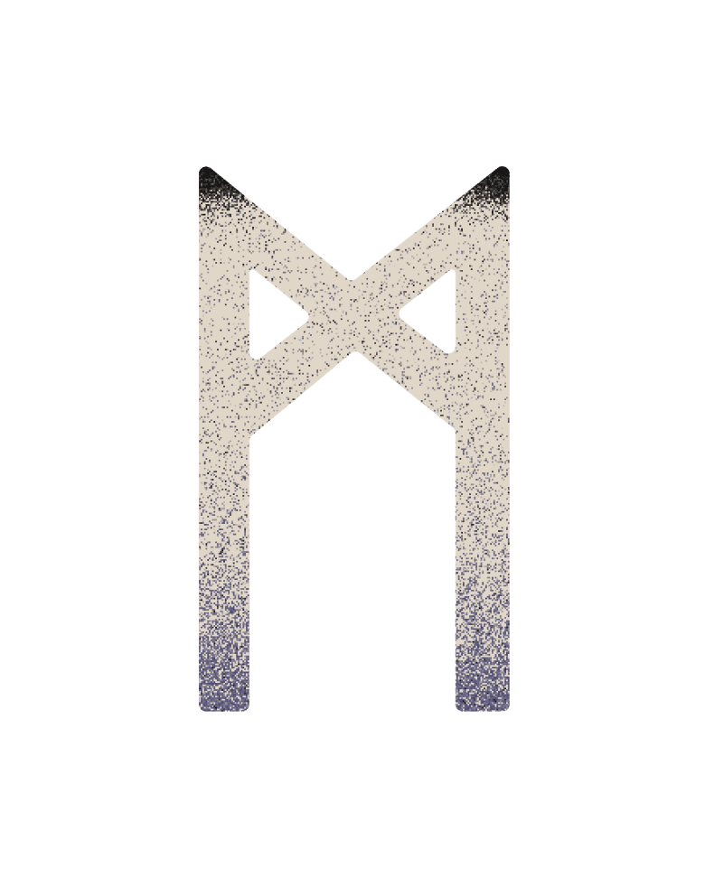 Mannaz rune (ᛗ), no. 20: self, humanity, intellect