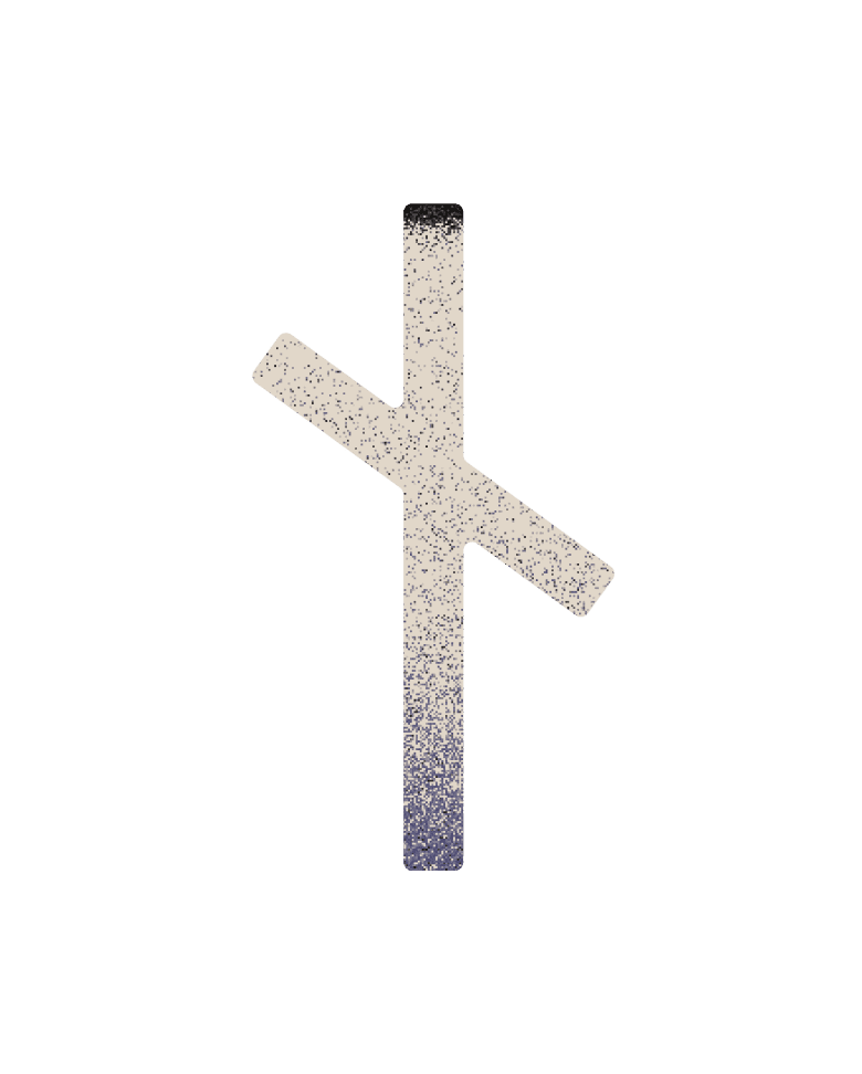 Nauthiz rune (ᚾ), no. 10: need, patience, constraint